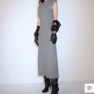 Elegant Gray Sleeveless Dress